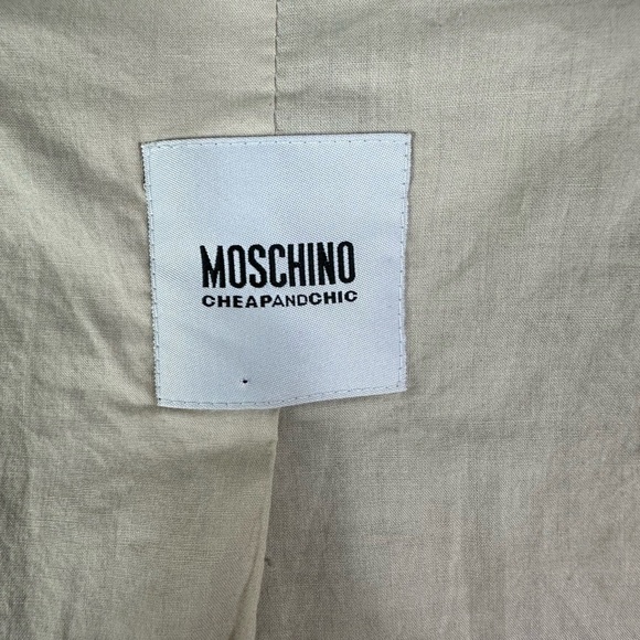 Moschino Cheap and Chic Blazer Green Floral Print Linen Size 6 - Picture 5 of 8